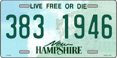 NH license plate 3831946