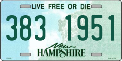 NH license plate 3831951
