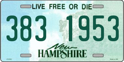 NH license plate 3831953