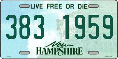 NH license plate 3831959