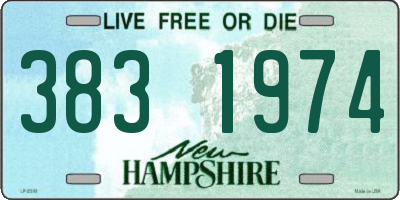 NH license plate 3831974