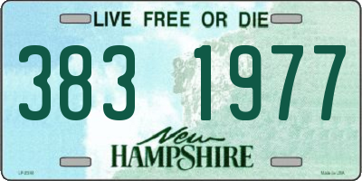 NH license plate 3831977