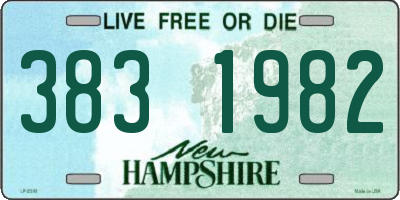 NH license plate 3831982