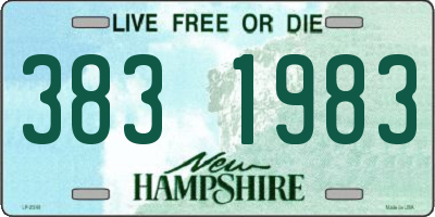 NH license plate 3831983