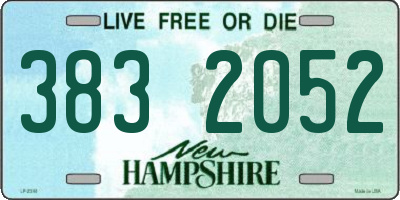 NH license plate 3832052