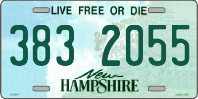 NH license plate 3832055