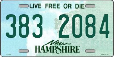 NH license plate 3832084
