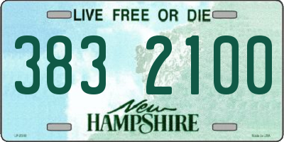 NH license plate 3832100
