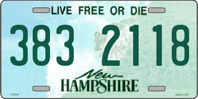 NH license plate 3832118