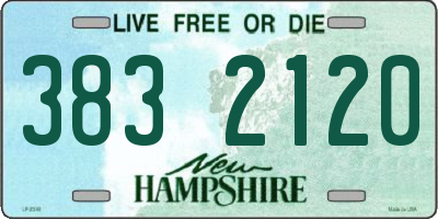 NH license plate 3832120
