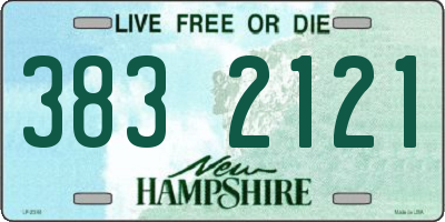 NH license plate 3832121