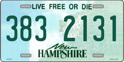 NH license plate 3832131