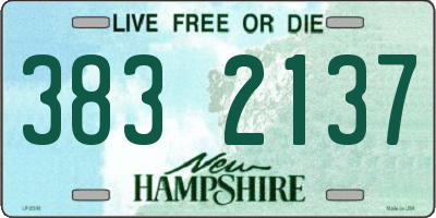NH license plate 3832137