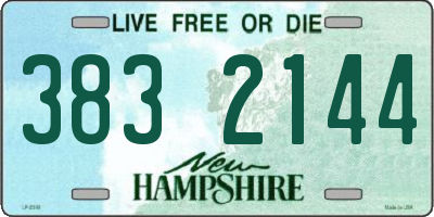 NH license plate 3832144