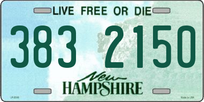 NH license plate 3832150