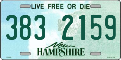 NH license plate 3832159