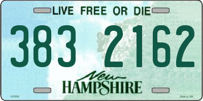 NH license plate 3832162