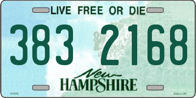 NH license plate 3832168
