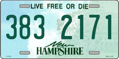 NH license plate 3832171