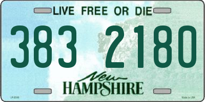 NH license plate 3832180