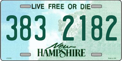NH license plate 3832182