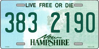 NH license plate 3832190