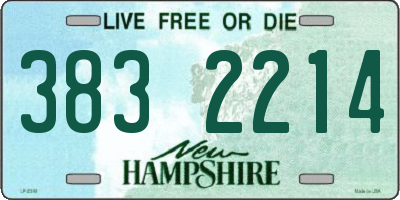 NH license plate 3832214