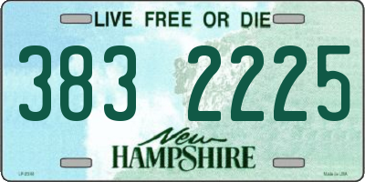 NH license plate 3832225