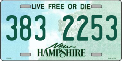 NH license plate 3832253