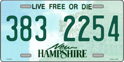 NH license plate 3832254