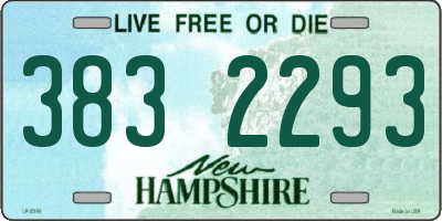 NH license plate 3832293