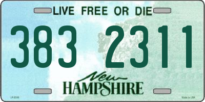 NH license plate 3832311
