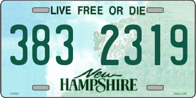 NH license plate 3832319