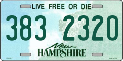 NH license plate 3832320