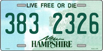 NH license plate 3832326