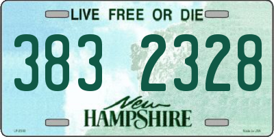 NH license plate 3832328