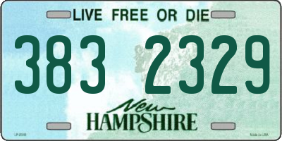 NH license plate 3832329