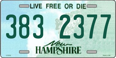 NH license plate 3832377