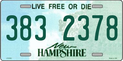 NH license plate 3832378