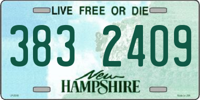 NH license plate 3832409