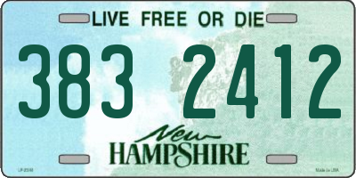 NH license plate 3832412