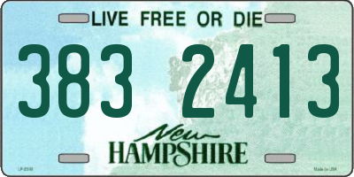 NH license plate 3832413