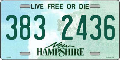 NH license plate 3832436