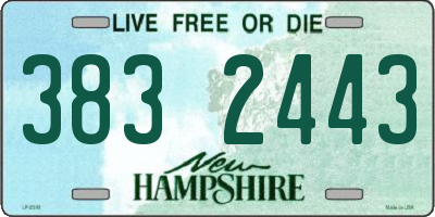 NH license plate 3832443