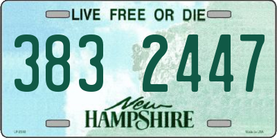 NH license plate 3832447