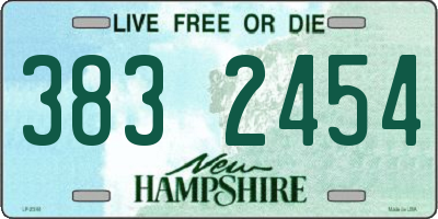 NH license plate 3832454