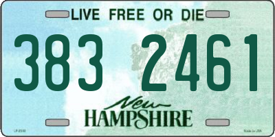 NH license plate 3832461