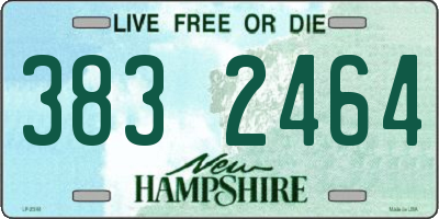 NH license plate 3832464
