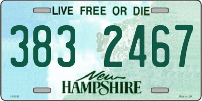 NH license plate 3832467