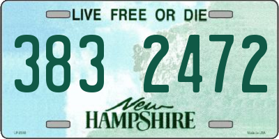 NH license plate 3832472